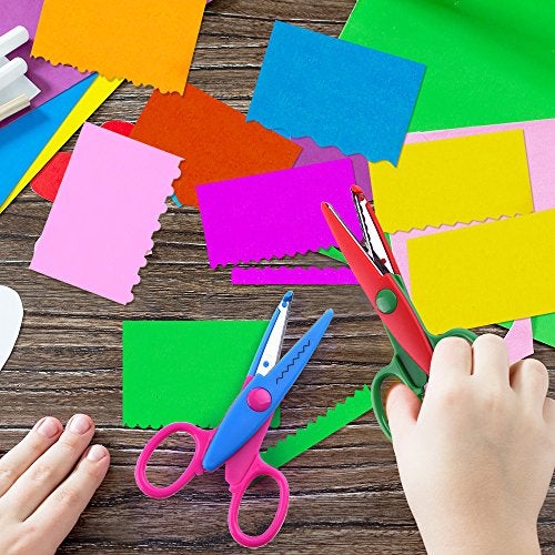 KUUQA 6 Pcs Kids Safety Scissors Art Craft Scissors Set for Paper Construction Supplies - Image 4