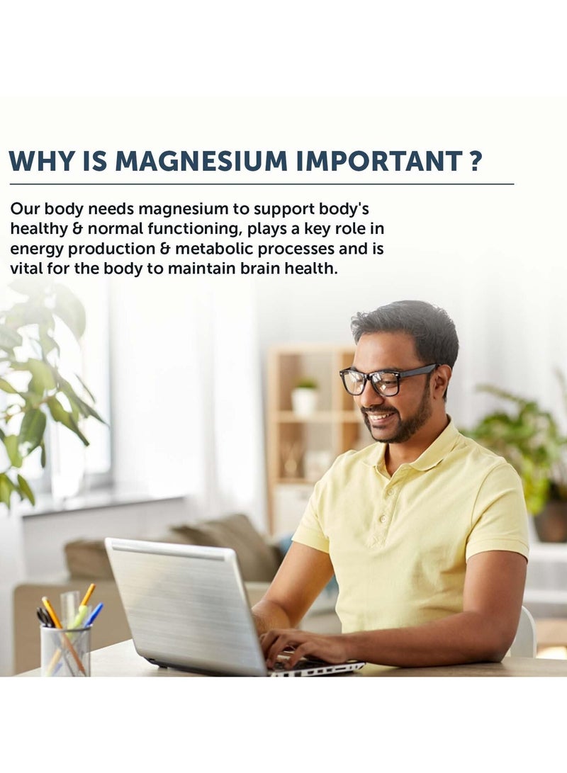 Neuherbs rue Magnesium Glycinate Supplement 1600Mg- 60 Tablets | Chelated Magnesium Supplement for Men & Women With Natural Antioxidants, Zinc & Vitamin C to Support Muscles Recovery, Joint health - Image 3