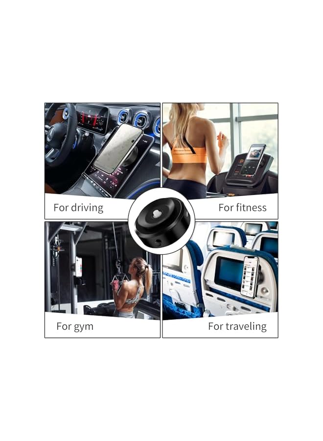 S-TOP Magnetic Suction Phone Holder Vacuum Suction Intelligent Car Mount Mobile Phone Holder Magnetic Universal Adsorption Bracket Vacuum for Car, Mirror, Gym Black - Image 3