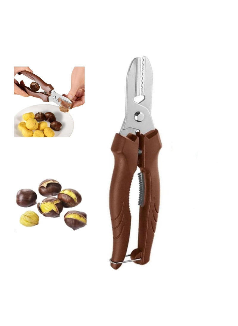 KASTWAVE Chestnut Peeler, Walnut Cracker Tool - Heavy Duty Shell Opener for Nuts - Seafood Pecan Walnut Cracker  - Image 1