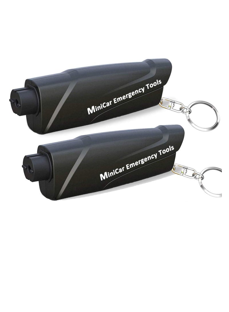 Emergency Car Escape Tool 2-Pack: Keychain Window Breaker and Seat Belt Cutter for Quick Escape in Emergencies - Essential Safety Gear for Every Vehicle. - Image 1