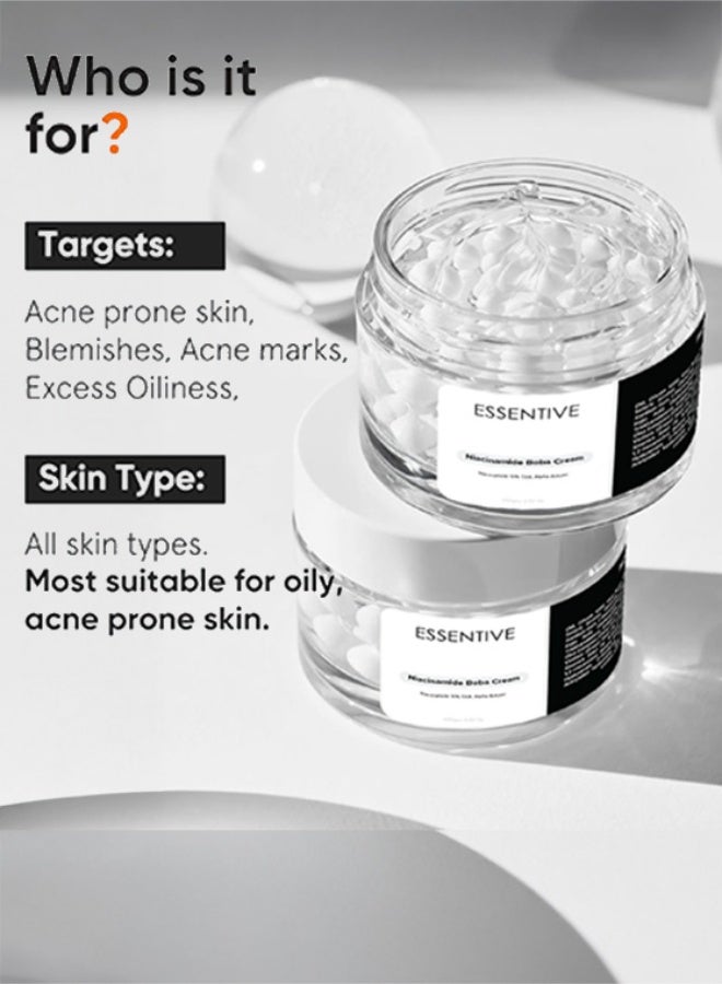 Essentive Niacinamide Capsule Cream | 10% Niacinamide, 4% Tranexamic Acid & Alpha Arbutin | Brightening Cream for Dark Spots, Pigmentation & Uneven Skin Tone | 100g - Image 2