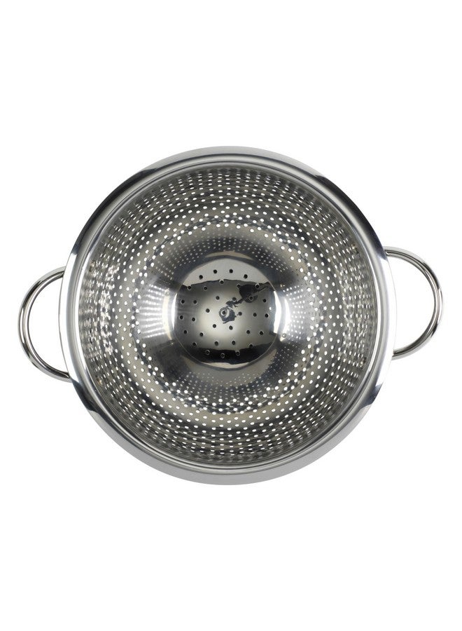 GoodCook Gourmet Colander, 5qt capacity, Stainless Steel with Handles and Elevated Pedestal Foot, Bold Black - Image 1