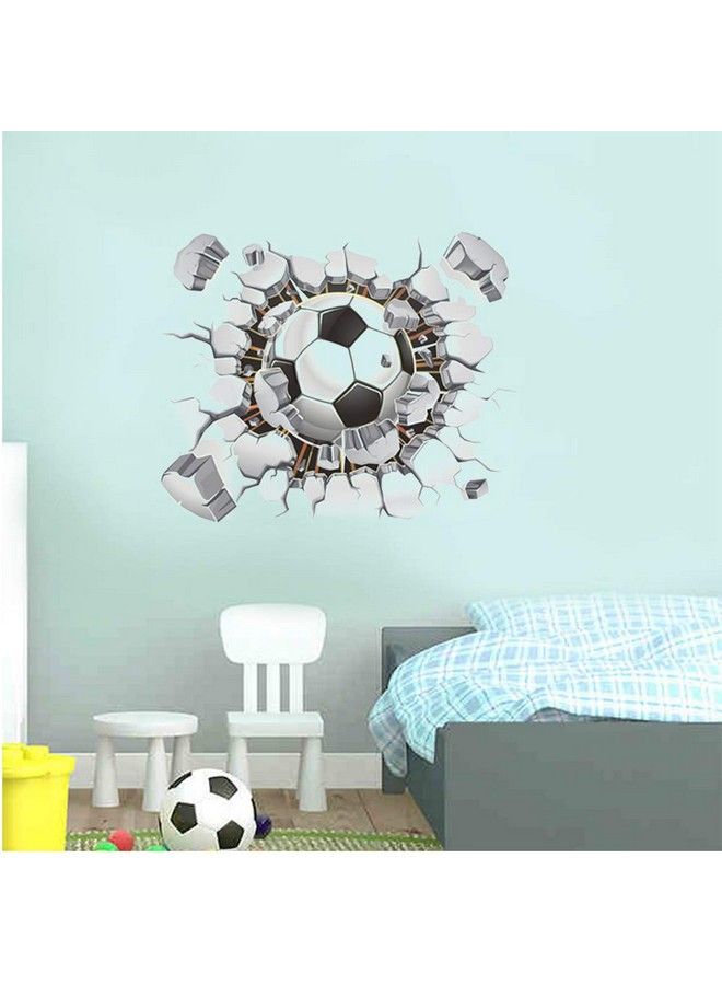 SITAKE 3D Soccer Stickers 3D Wall Art Soccer Ball Stickers Decals For Kids Room Football Vinyl Art Diy Sticker For Boys Bedroom Playroom Living Room Window Door Decoration 19.7 X 24.3In  - Image 3