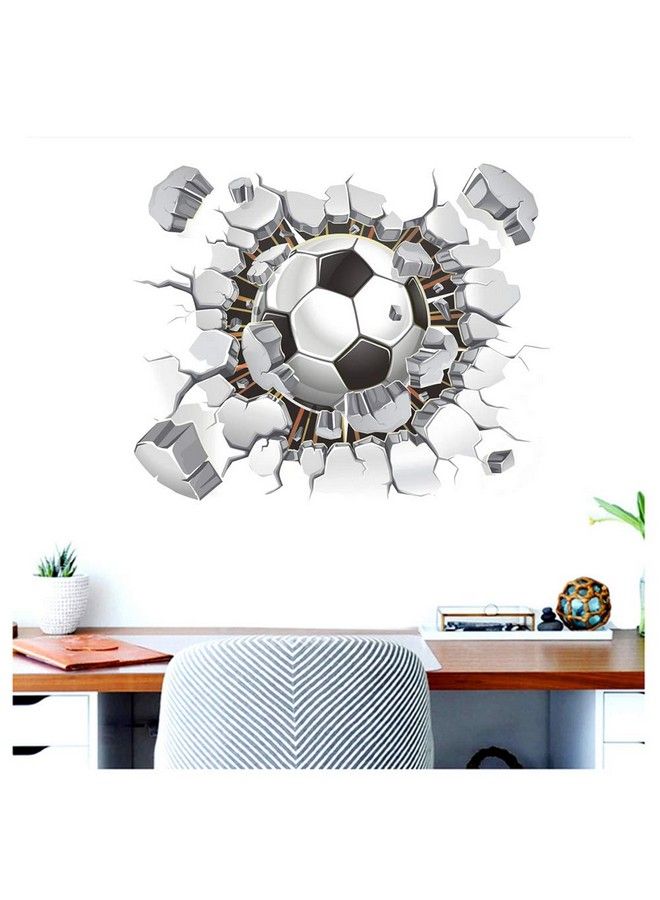 SITAKE 3D Soccer Stickers 3D Wall Art Soccer Ball Stickers Decals For Kids Room Football Vinyl Art Diy Sticker For Boys Bedroom Playroom Living Room Window Door Decoration 19.7 X 24.3In  - Image 5