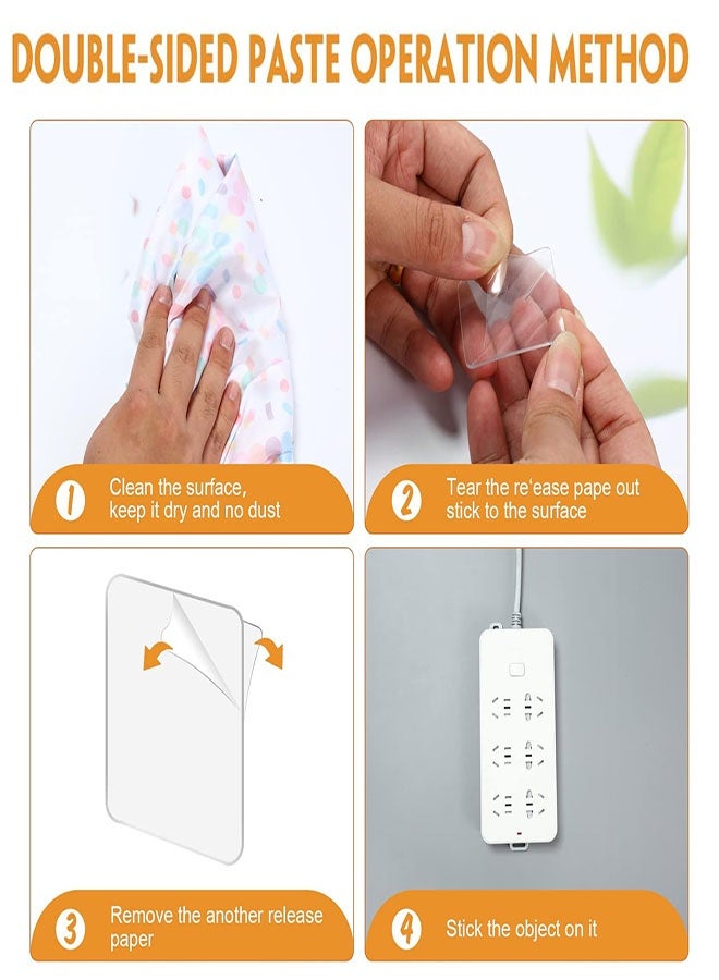 60 Pieces Double Sided Tape, Nano Grip Tape with Ultra-Strong Heavy Duty Adhesion, Multi-Surface Compatibility & Residue-Free Removal for DIY Craft, Home, Office, Poster, Carpet - Image 4