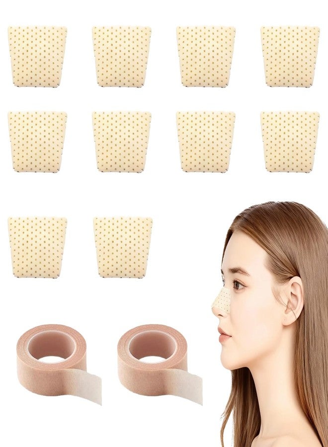 CZMZHFC Thermoplastic Nasal Splint & Skin Tone Paper Tape,Alcohol-Free & Electricity-Free Nose Fixation Kit,Reusable Trapezoidal Nose Clip & Micro Porous Breathable Tape,Beauty Care Accessories (12-Piece Set - Image 1