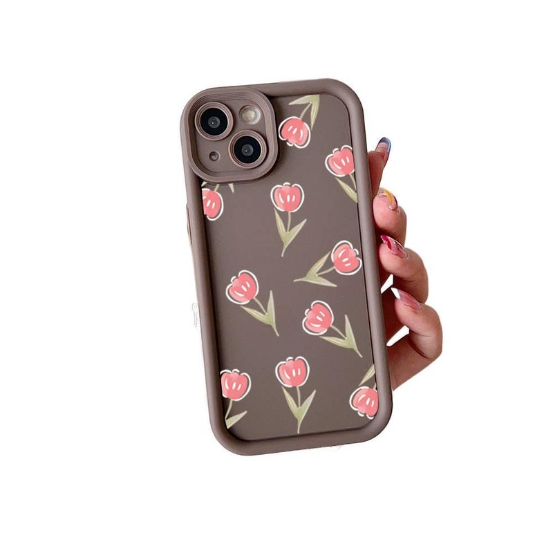 غطاء واقي | مقاوم للصدمات لـ iPhone 14 / 14 Plus / 14 Pro / 14 Pro Max | نقشة الفراشة | نقشة الزهور | Multicolour - Image 1