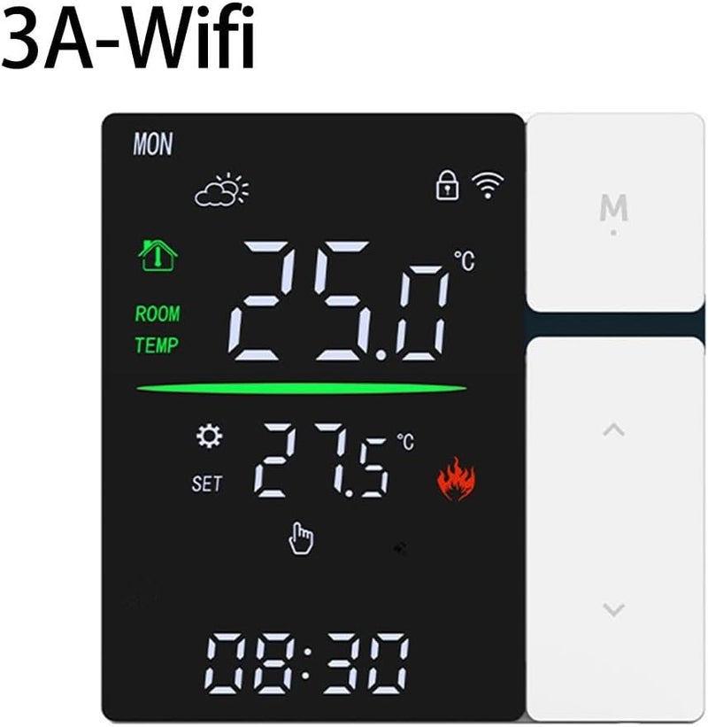 Smart WiFi Thermostat Programmable For Floor Heating Boiler Alexa Google Assistant White 3A WIFI - Image 3