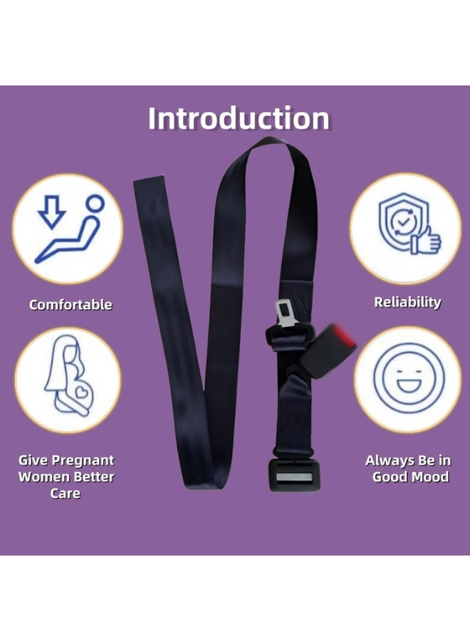 كيلا حزام أمان للحمل، أداة ضبط حزام الأمومة للسيارة، حزام مقاوم للضغط ومسامي للهواء للنساء الحوامل، يحمي الأجنة، يمنع الضغط ويحمي بطن الحامل، ضروري للأمومة - Image 4