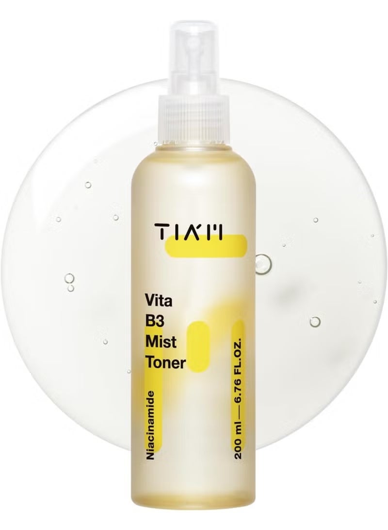 تيام Vita B3 Mist Toner مع النياسيناميد، حمض ترانيكساميك، وفيتامين سي لجميع أنواع الجلد، ضباب الوجه الذي يرطب، ينعش ويضيء، 6.76 فلور أوز. / 200 مل - Image 1