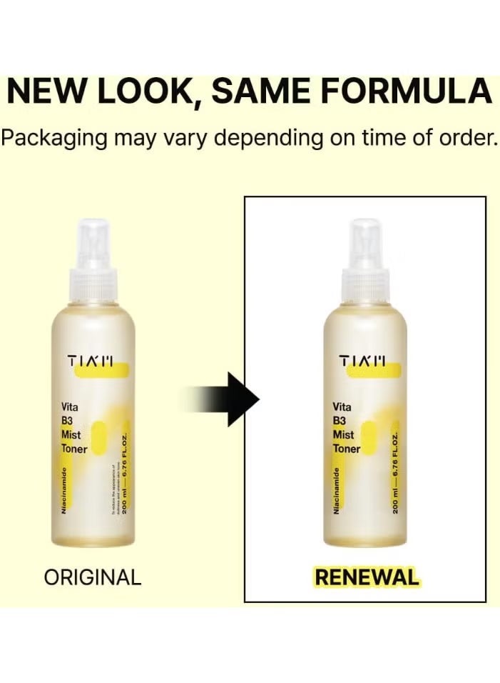 تيام Vita B3 Mist Toner مع النياسيناميد، حمض ترانيكساميك، وفيتامين سي لجميع أنواع الجلد، ضباب الوجه الذي يرطب، ينعش ويضيء، 6.76 فلور أوز. / 200 مل - Image 2
