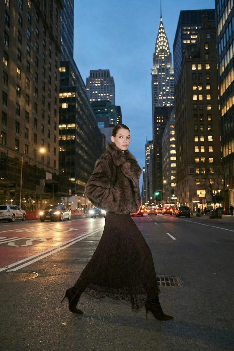 ديفاكتو Regular Fit Faux Fur Jacket