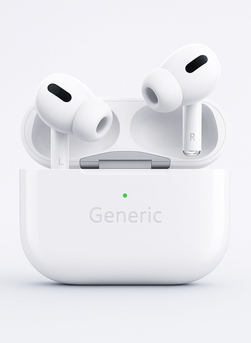 Generic Pro Wireless Earbuds – Noise Cancelling, Mics, Lightning Charging Case, Touch Control – USA Version