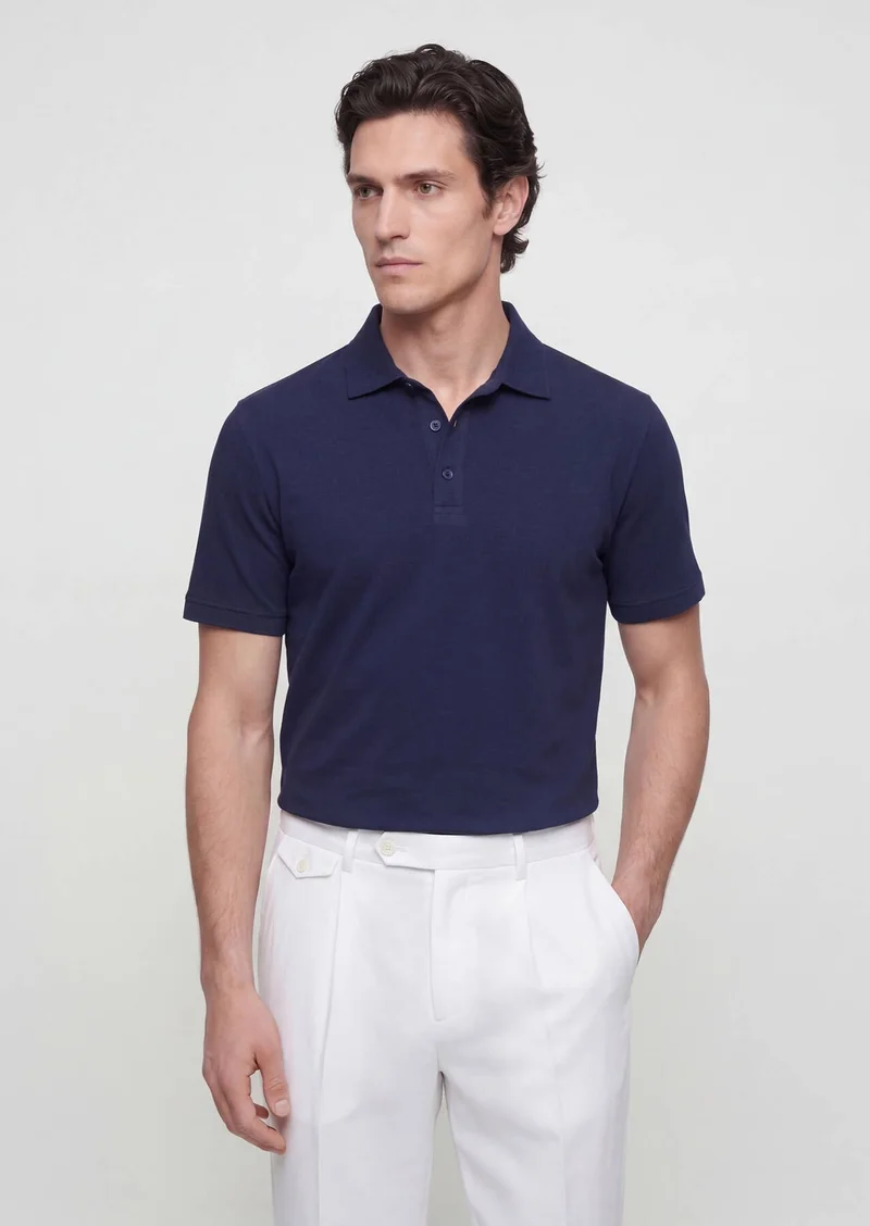 RAMSEY Navy Blue Plain T-Shirt