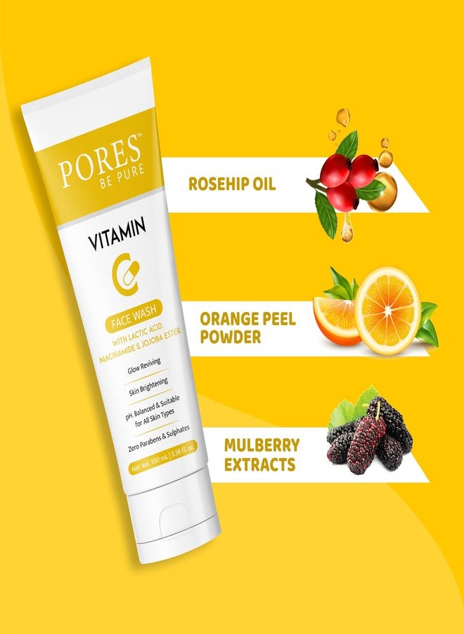 PORES Be Pure Vitamin C Brightening Face Wash | Skin-Illuminating Daily Cleanser for Glowing, Hydrated & Even-Toned Skin | Reduces Dark Spots & Pigmentation | Face Wash for Men & Women | All Skin Types - ( 100mL X 3 ) - Image 4