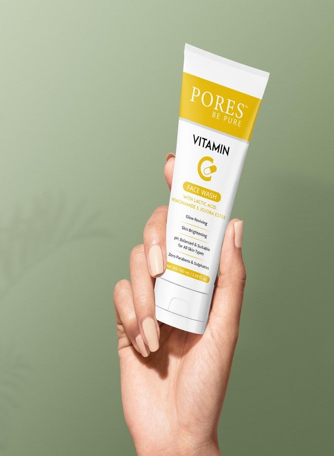PORES Be Pure Vitamin C Brightening Face Wash | Skin-Illuminating Daily Cleanser for Glowing, Hydrated & Even-Toned Skin | Reduces Dark Spots & Pigmentation | Face Wash for Men & Women | All Skin Types - ( 100mL X 3 ) - Image 3