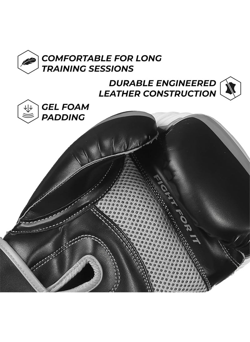 Sanabul  Essential Gel Boxing Gloves | Pro-Tested Kickboxing Gloves for Men and Women | Ideal for Boxing, MMA, Muay Thai, and Heavy Bag Training Black/Metallic Silver- 12 OZ - Image 5