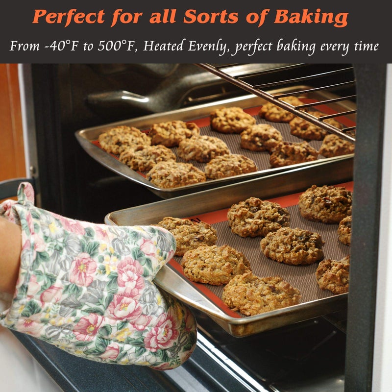 MMmat Silicone Baking Mat - Best German Silicone - Non Slip Silicone Baking Sheet, Non Stick Reusable Silicone Mats for Baking, Oven Liner, Counter Mat - Half Sheet Baking Mat, Set of 2 - Image 5