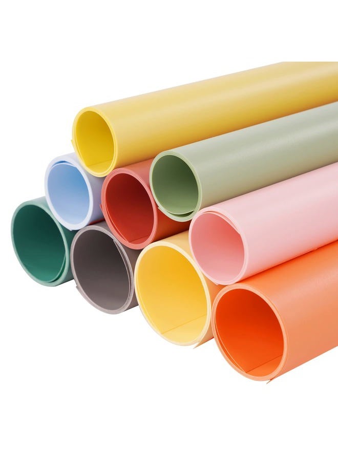 Selens 9Pcs 27x59 inch PVC Morandi Photography Background, Waterproof Tabletop Backdrop for Food Photograph Jewelry Cosmetics Makeup Small Product Props Photo Shoot - Image 1