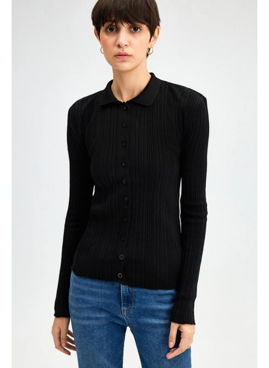 Touche Polo Neck Fine Knitwear Body