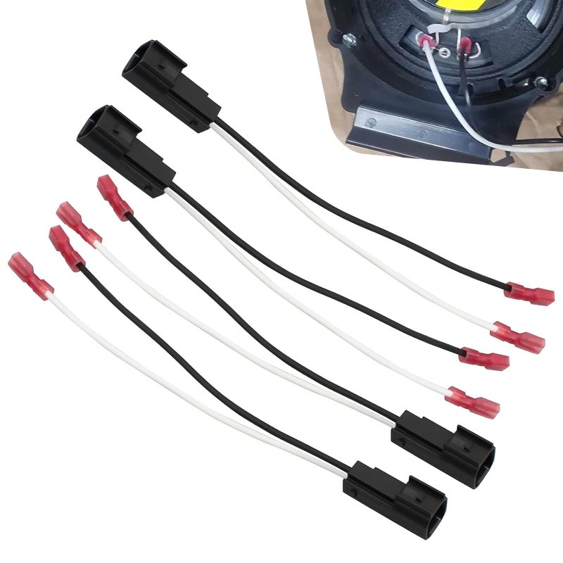 Ferianl 4PCS Car Speaker Wiring Harness, Car Front Rear Door Speaker Adapter Connector Adaptor Plug, Replacement Parts 72-5600, Compatible with F150 F250 Escape Mustang Lincoln Mercury Mazda - Image 1