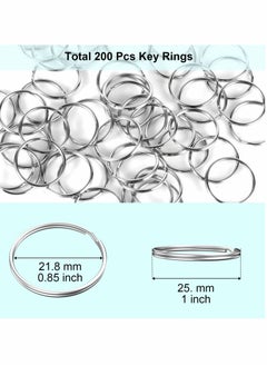 Excefore Split Ring, Small Key Rings Bulk Split Keychain Rings DIY Craft Metal Keychain Connector Accessories 200 Pcs  - Image 4