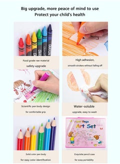 Jourvent 208 PCS Art Supplies Drawing Art Kit for Kids Adults Set with Oil Pastels Crayons, Colored Pencils Paint Brush Watercolor for Budding Artists Kids Teens Boys Girls  - Image 5