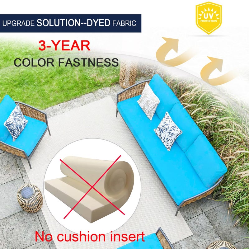 NettyPro Patio Bench Swing Loveseat Cushion Covers 59 Inch, Outdoor Furniture Cushion Slipcovers with Zipper, Water Resistant UV Protection, Replacement Cover Only - Image 3