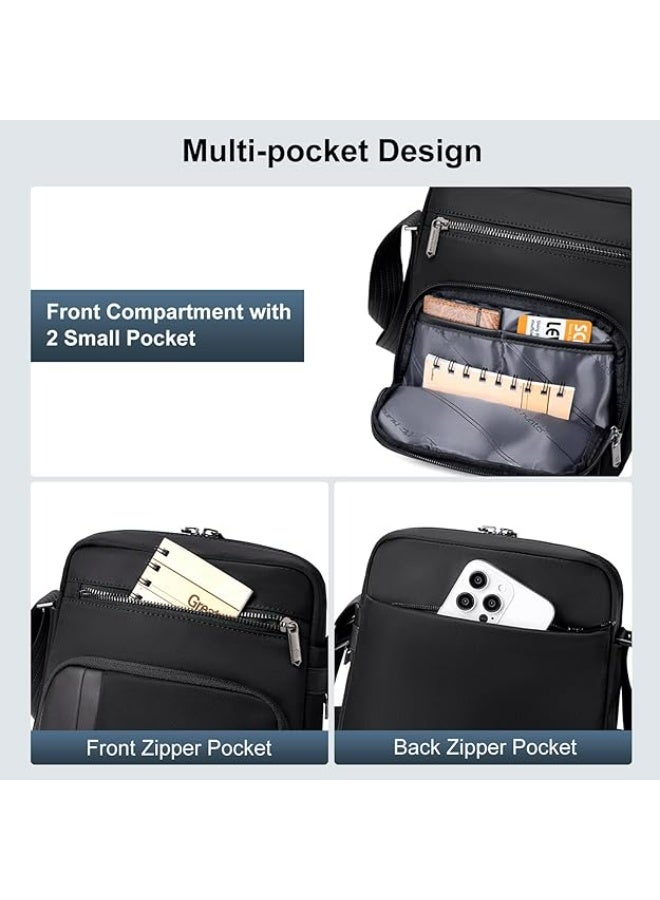 أركتيك هانتر حقيبة Arctic Hunter Sling للرجال، حقيبة جانبية متوسطة الحجم، حقيبة رسول من النايلون، مناسبة لأجهزة iPad مقاس 8 بوصات، حقيبة كتف فاخرة للسفر، حقيبة كروس بودي مقاومة للماء للاستخدام اليومي في المكتب، غير رسمية - Image 4