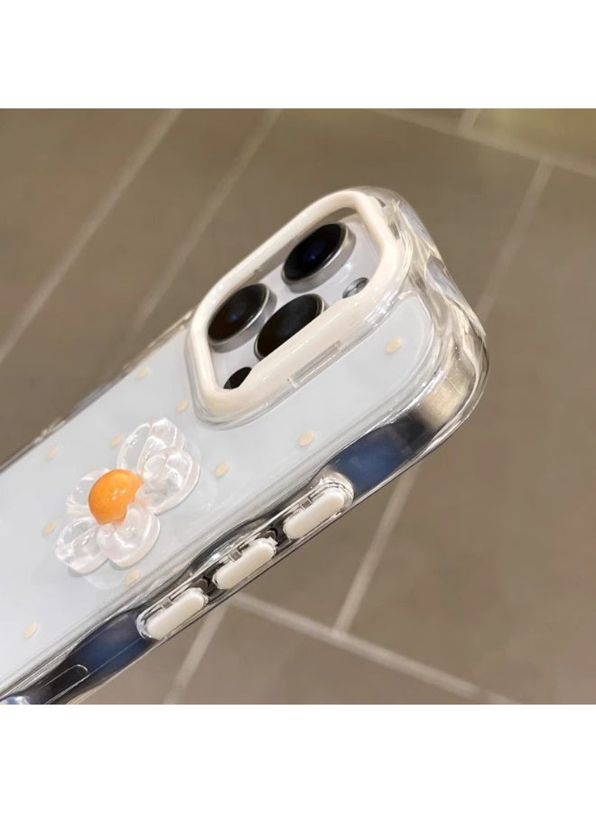 NIBEMINENT Rainbow Simple And Cute Protective TPU Case Cover For iPhone 16 Pro Max, White - Image 2