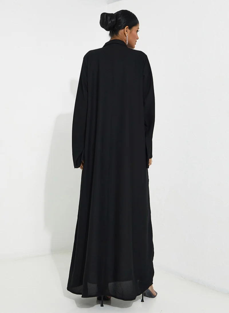 Rosette Abaya Embroidered Occasional Abaya