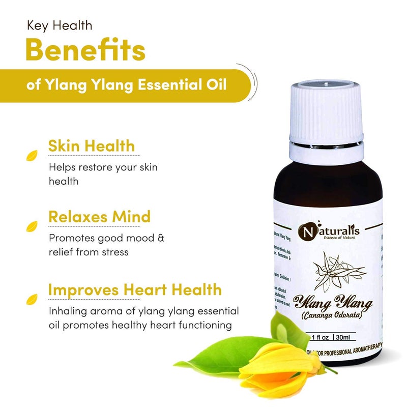 Naturalis زيت اليلانغ يلانغ العطري | 30 مل | - زيت اليلانغ للعطر المنزلي | الأفضل للعلاج بالروائح | يساعد في التأمل | يستخدم في الناشرات، الشموع - Image 4
