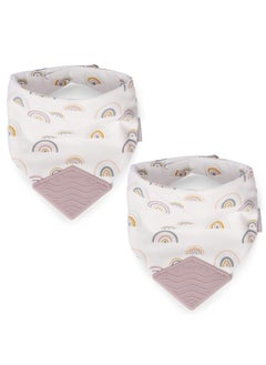 Cotton Baby Bandana Teething Bib 2-Pack, Pink Rainbows - pzsku/ZA9AA3345D7700D781A78Z/45/_/1734437797/fbe57ee8-ca32-4856-857f-a7e7136b48b3