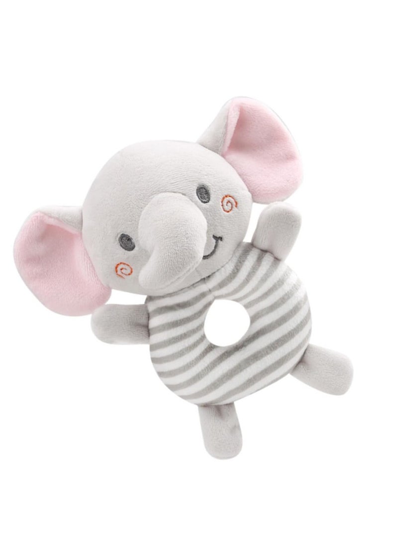 Daytoyz Hand Rattle Toy Fluffy Stuffed Animals Infant Toys Baby Plush Toy Stuffed Animals Toy Hand Crank Ringing Bell  - Image 1