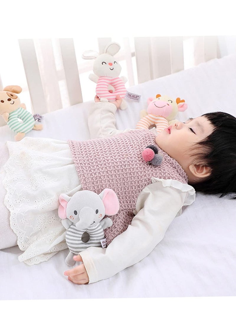 Daytoyz Hand Rattle Toy Fluffy Stuffed Animals Infant Toys Baby Plush Toy Stuffed Animals Toy Hand Crank Ringing Bell  - Image 3