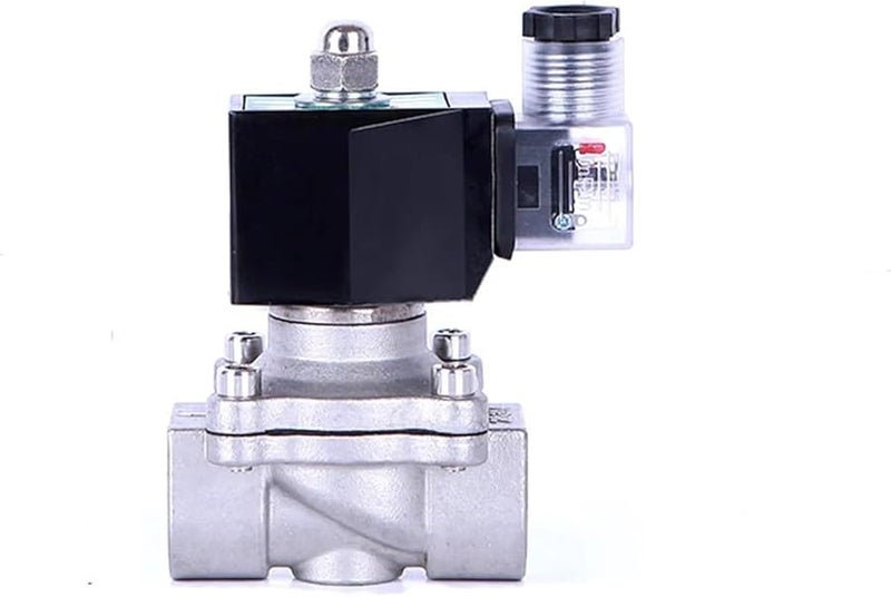 3 8 Inch Stainless Steel Solenoid Valve Normally Closed With LED Power Indicator 12V DC NPT EPDM Seal - Image 1