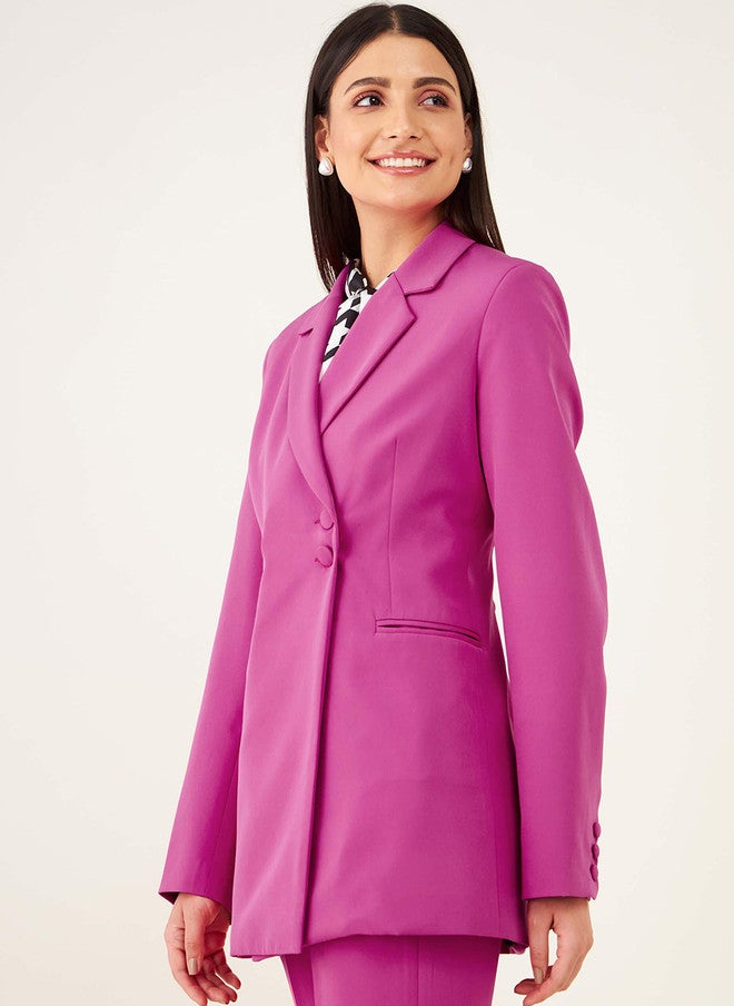 SALT ATTIRE Notched Lapel Double Breasted Blazer - Image 3