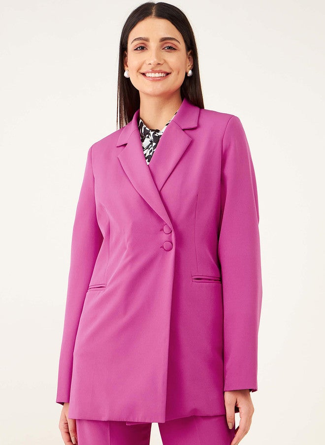 SALT ATTIRE Notched Lapel Double Breasted Blazer - Image 1