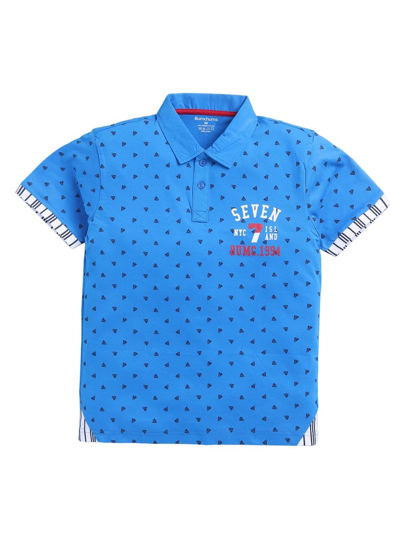 Bumchums Rupa Bumchums Casual Regular Fit Polo Half Sleeve T-Shirt for Kids, Boys, Printed - Image 3
