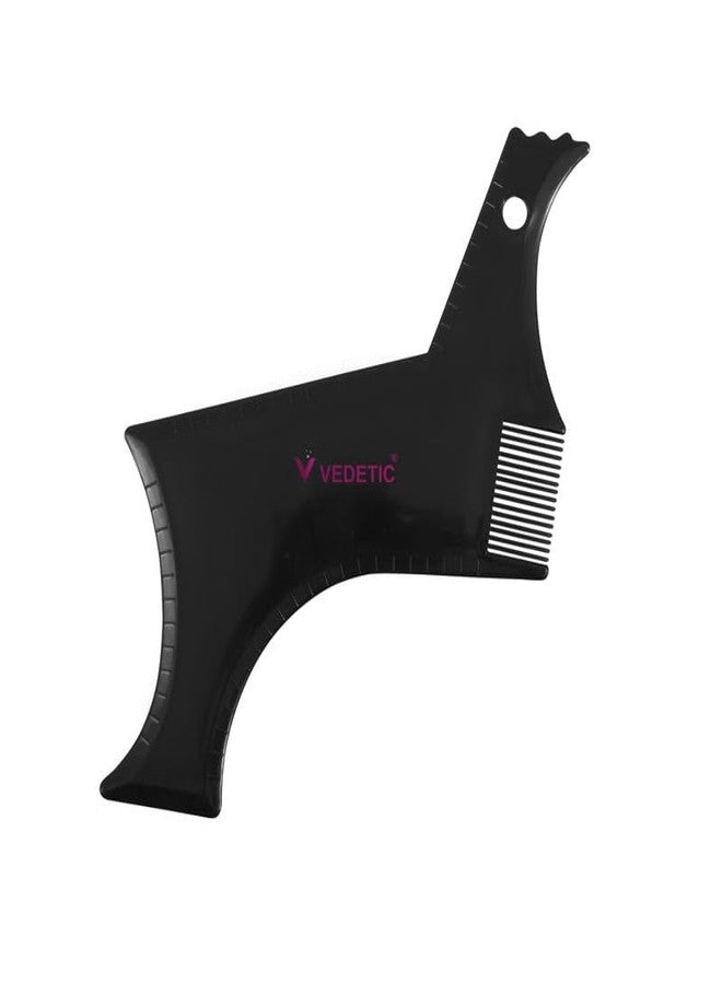 VEDETIC® 3 Pack Combo of Beard Comb Shaper for Men Tool Scale Comb tool Styler Scale Guide Shaving Trim Comb Liner For Multi Purpose,Grooming kit (Black,Pack Of 2) - Image 3