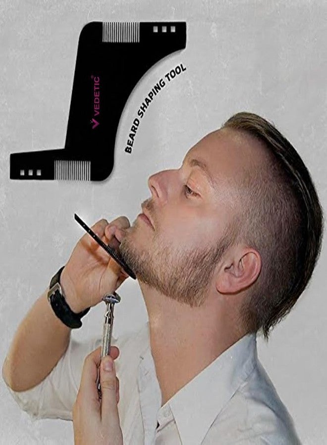 VEDETIC® 3 Pack Combo of Beard Comb Shaper for Men Tool Scale Comb tool Styler Scale Guide Shaving Trim Comb Liner For Multi Purpose,Grooming kit (Black,Pack Of 2) - Image 4