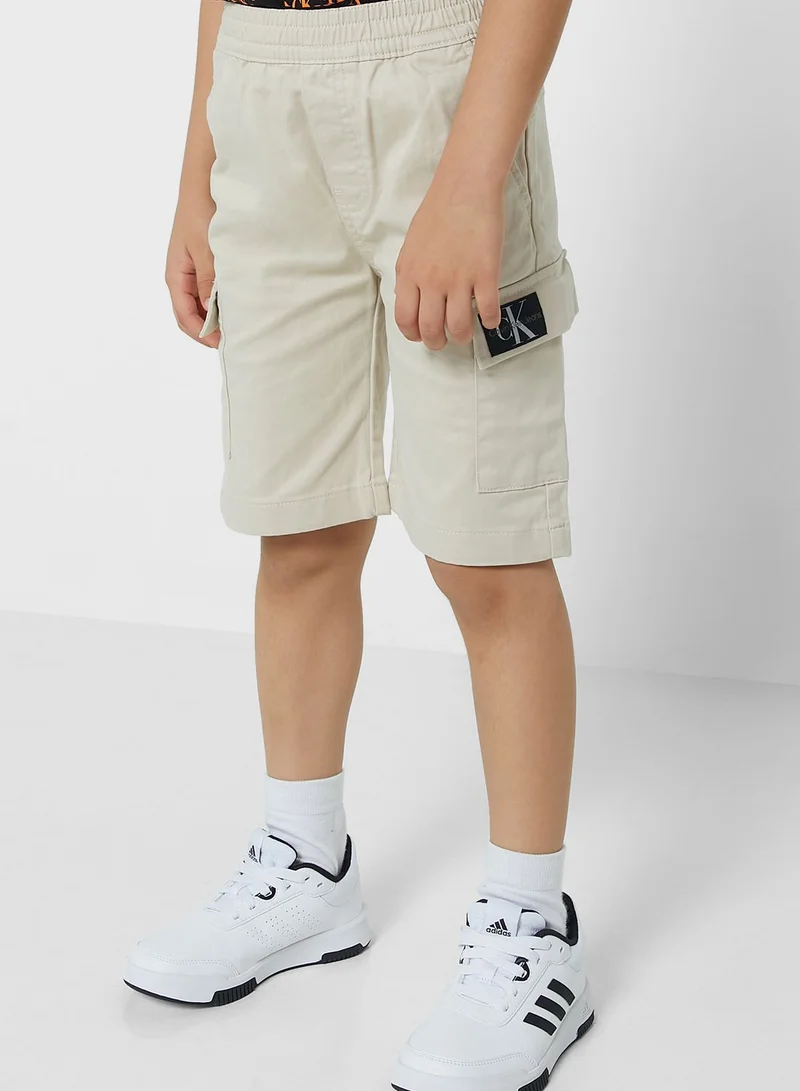 Calvin Klein Jeans Kids Logo Cargo Shorts