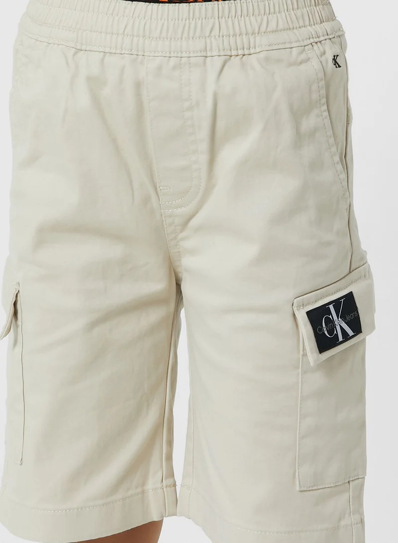 Calvin Klein Jeans Kids Logo Cargo Shorts
