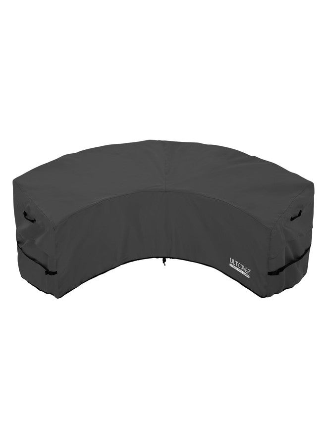 ULTCOVER Patio Curved Sofa Cover Waterproof for 4-6 Seater Outdoor Sectional Furniture Couch 158"(Back Arc Length) / 104"(Front Arc Length) x 32"(Deep) - Image 1
