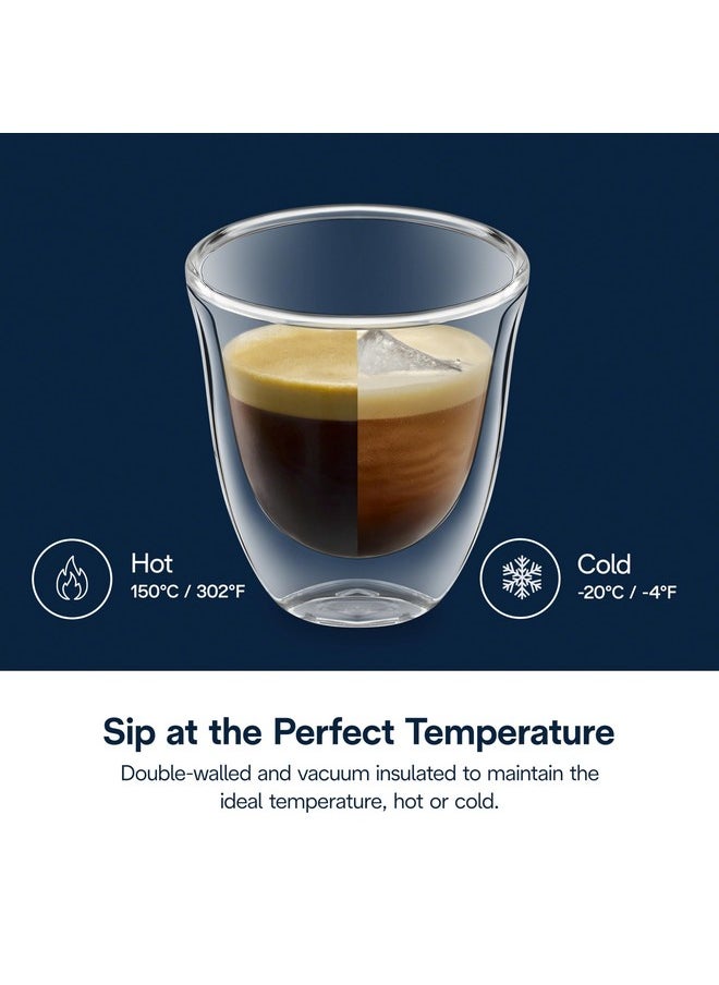 De'Longhi DeLonghi 3oz Espresso Double Wall Thermal Glasses, Set of 2  - Image 5