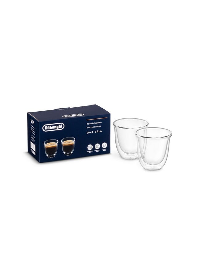 De'Longhi DeLonghi 3oz Espresso Double Wall Thermal Glasses, Set of 2  - Image 1