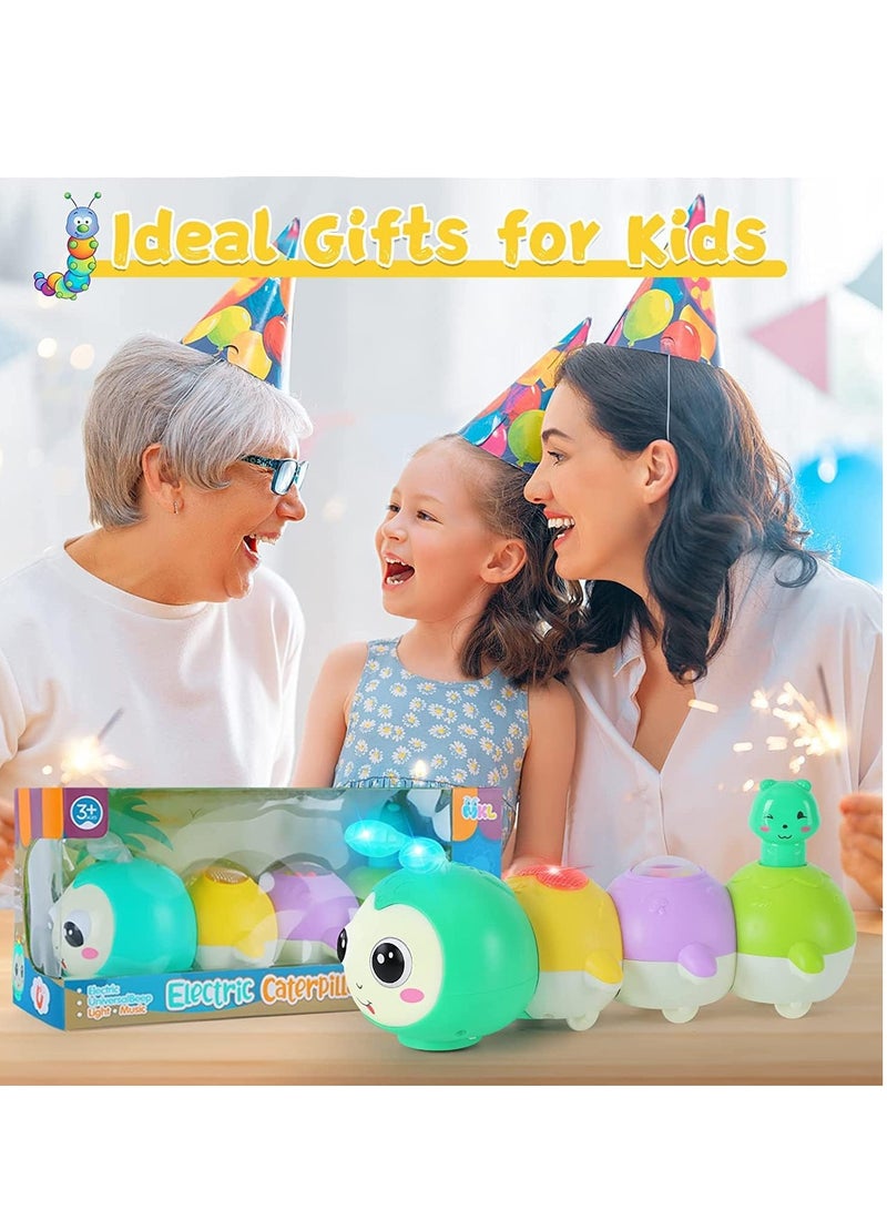 Toys 0-6 months Sofam crawling caterpillar toys magnetic music 6-12 months children sensory learning newborn 1-year-old girl and boy magnetic multi-color  - Image 5