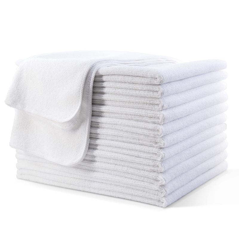 Polyte Professional Quick Dry Lint Free Microfiber Hair Drying Salon Towel  16 X 29 In  12 Pack (White) - Image 1