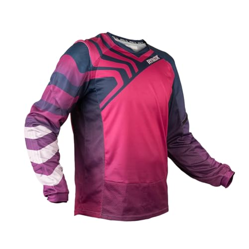 Rynox Ripple Pro Offroad Jersey | Mesh Motocross Jersey with Abrasion Resistance and Active Ventilation - Infrared, XL - Image 1